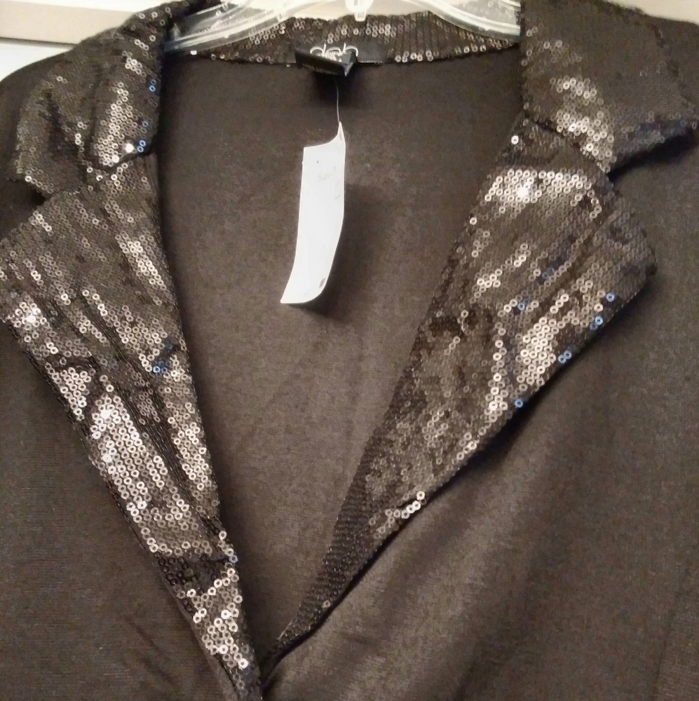 Deb Black Sequin Blazer Jacket - image 3
